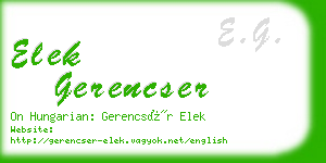 elek gerencser business card